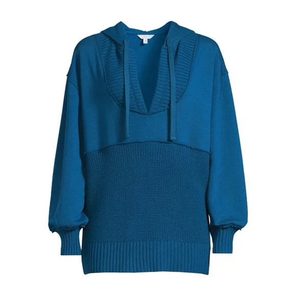 Time and True Women's Mixed Media Hoodie, Sizes XL NWL New - Picture 4 of 5